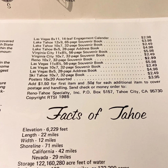 Vintage 1986 Nevada Reno Calendar Souvenir Booklet - Picture 6 of 16